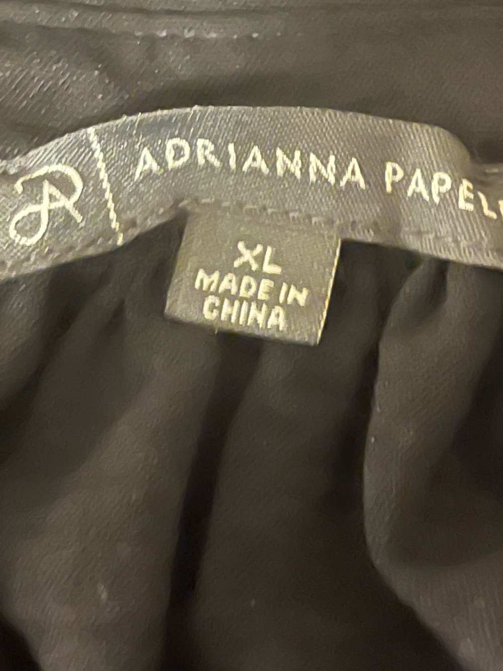 Adrianna Papell Black Button-Down Top with White Trim - Picture 4 of 7